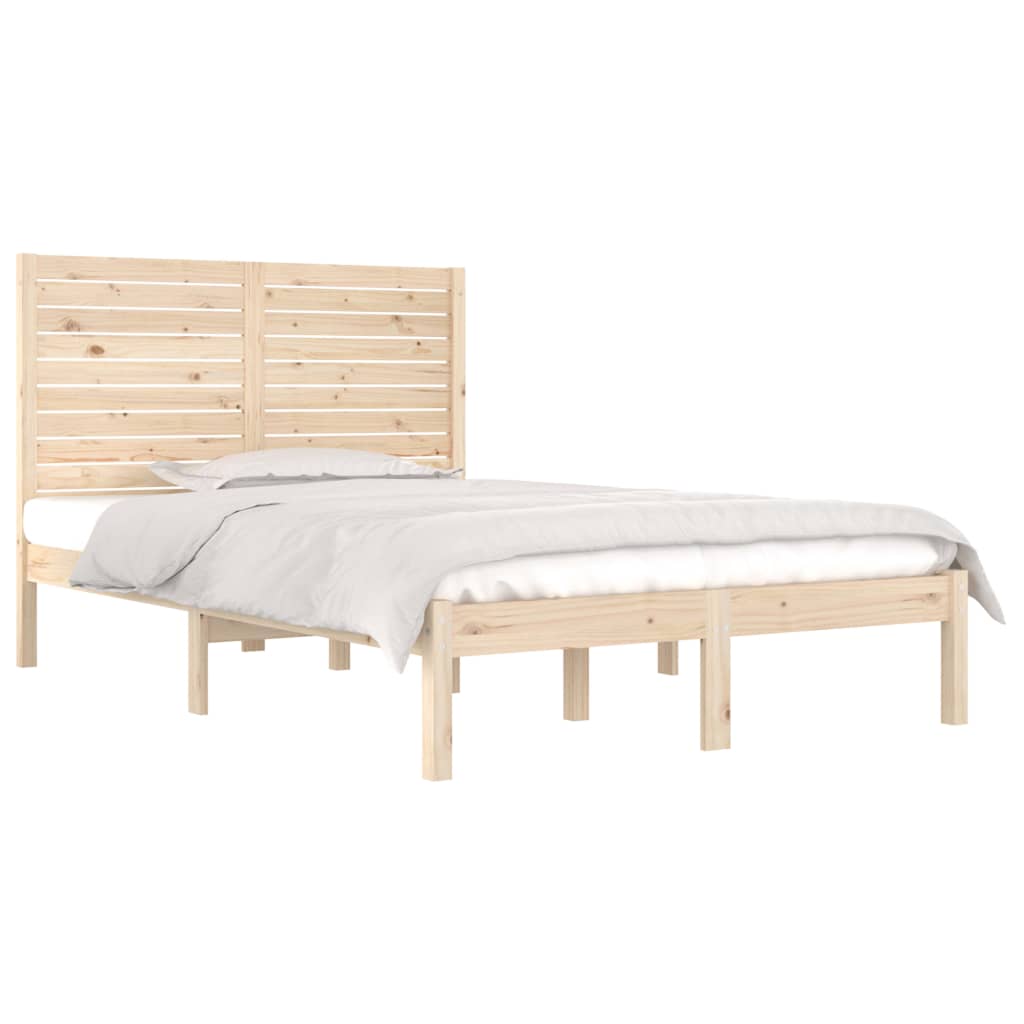 vidaXL Rama łóżka z litego drewna, 120x190 cm, podwójna