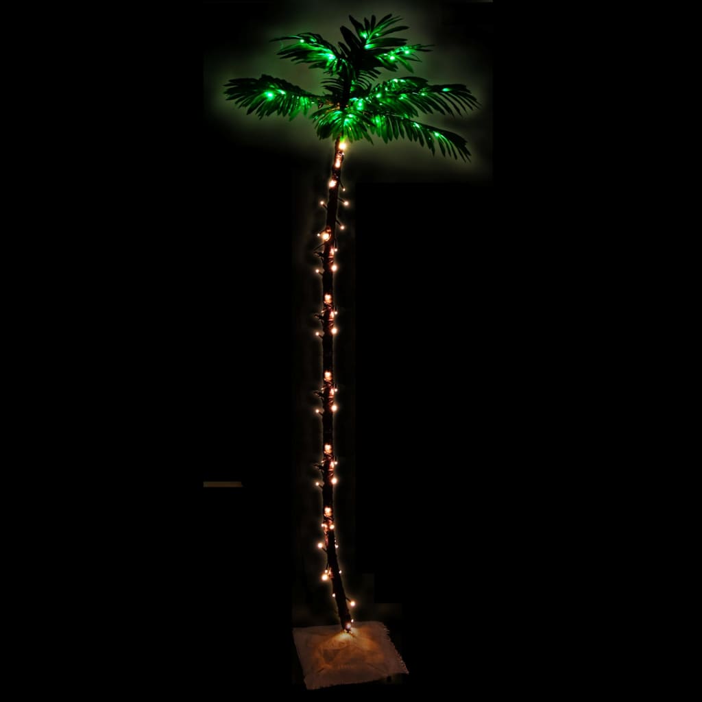 vidaXL Palma z oświetleniem, 252 ciepłe białe LED, 400 cm