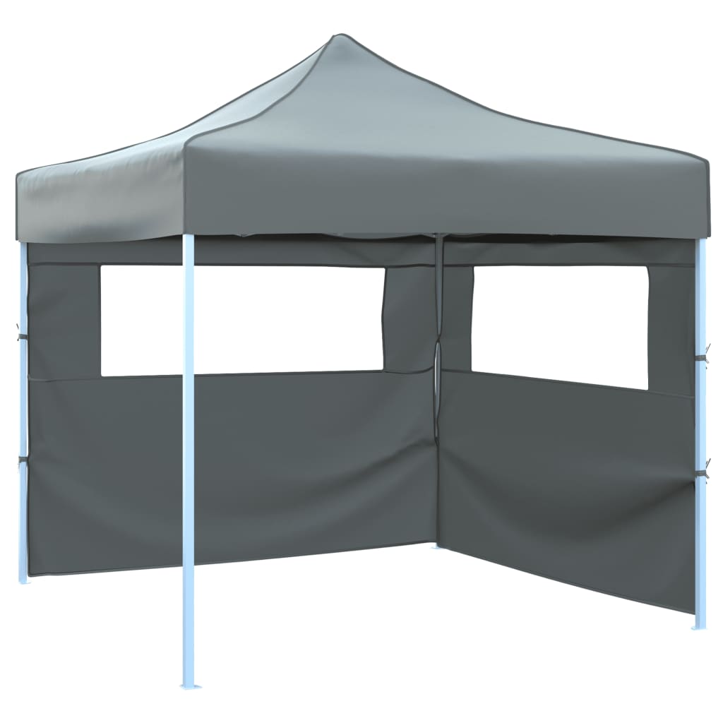 vidaXL Rozkładany namiot imprezowy z 2 ściankami, 3x3 m, antracytowy