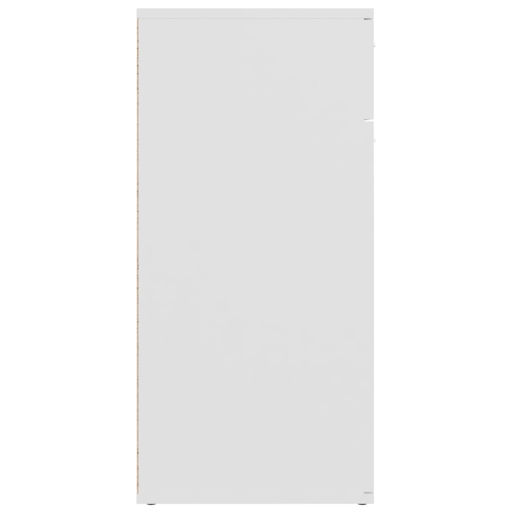 vidaXL Szafka, biała, 80x36x75 cm, materiał drewnopochodny