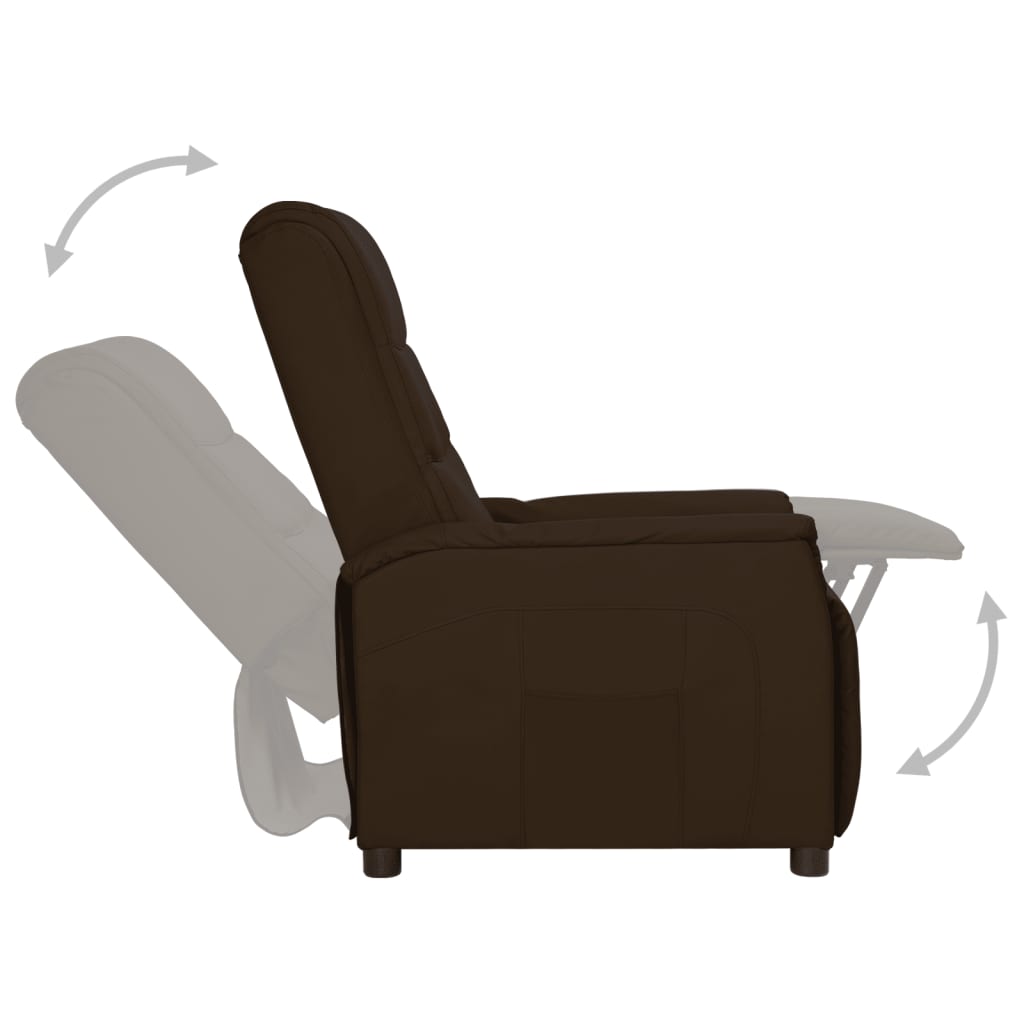 vidaXL Fotel ułatwiający wstawanie, brązowy, sztuczna skóra