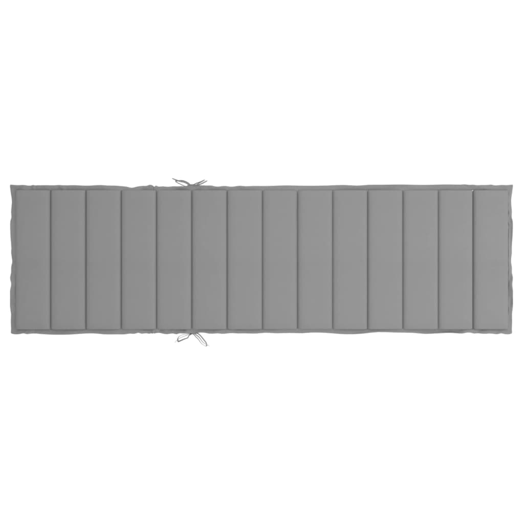 vidaXL Poduszka na leżak, szara, 200x60x3 cm, tkanina Oxford