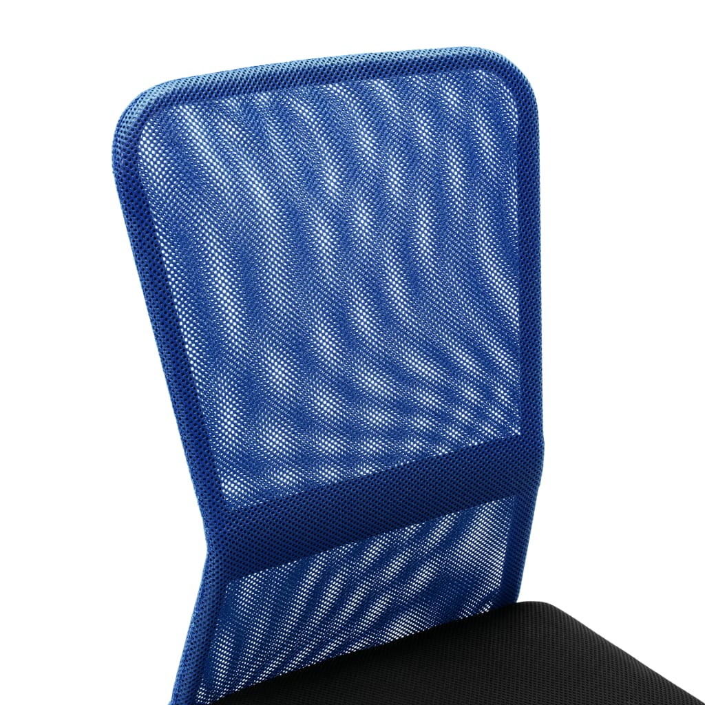 vidaXL Krzesło biurowe, czarno-niebieskie, 44x52x100 cm, z siatką