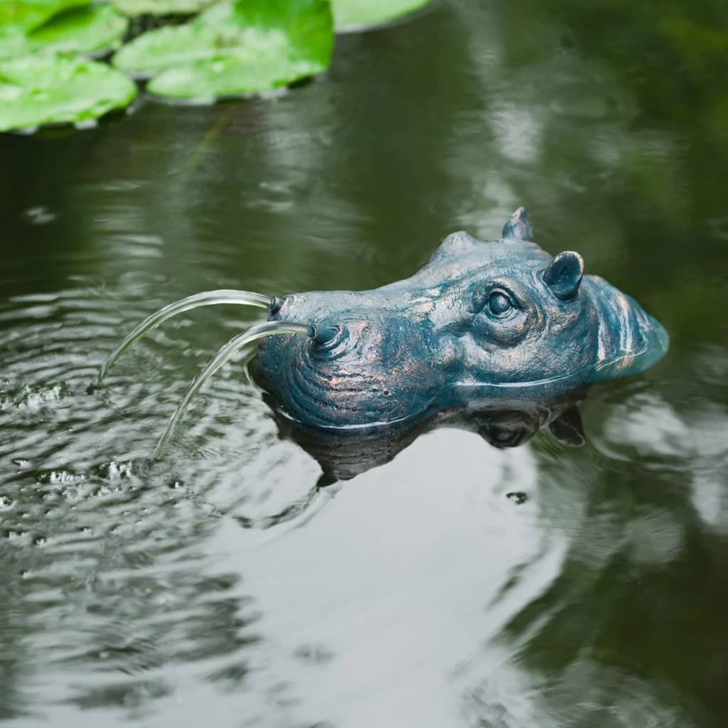 Ubbink Pływająca fontanna ogrodowa w kształcie hipopotama