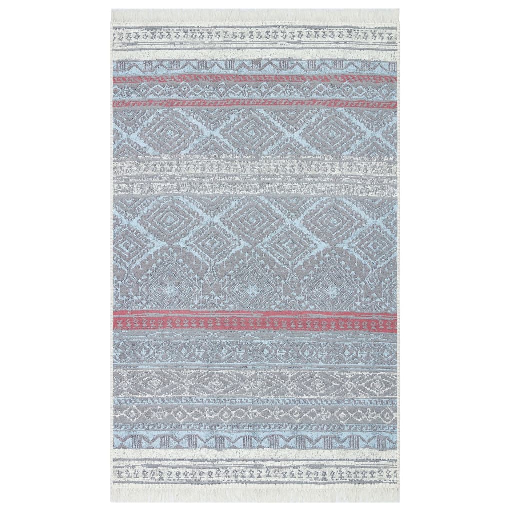 vidaXL Dywanik, różowo-niebieski, 160x230 cm, bawełniany