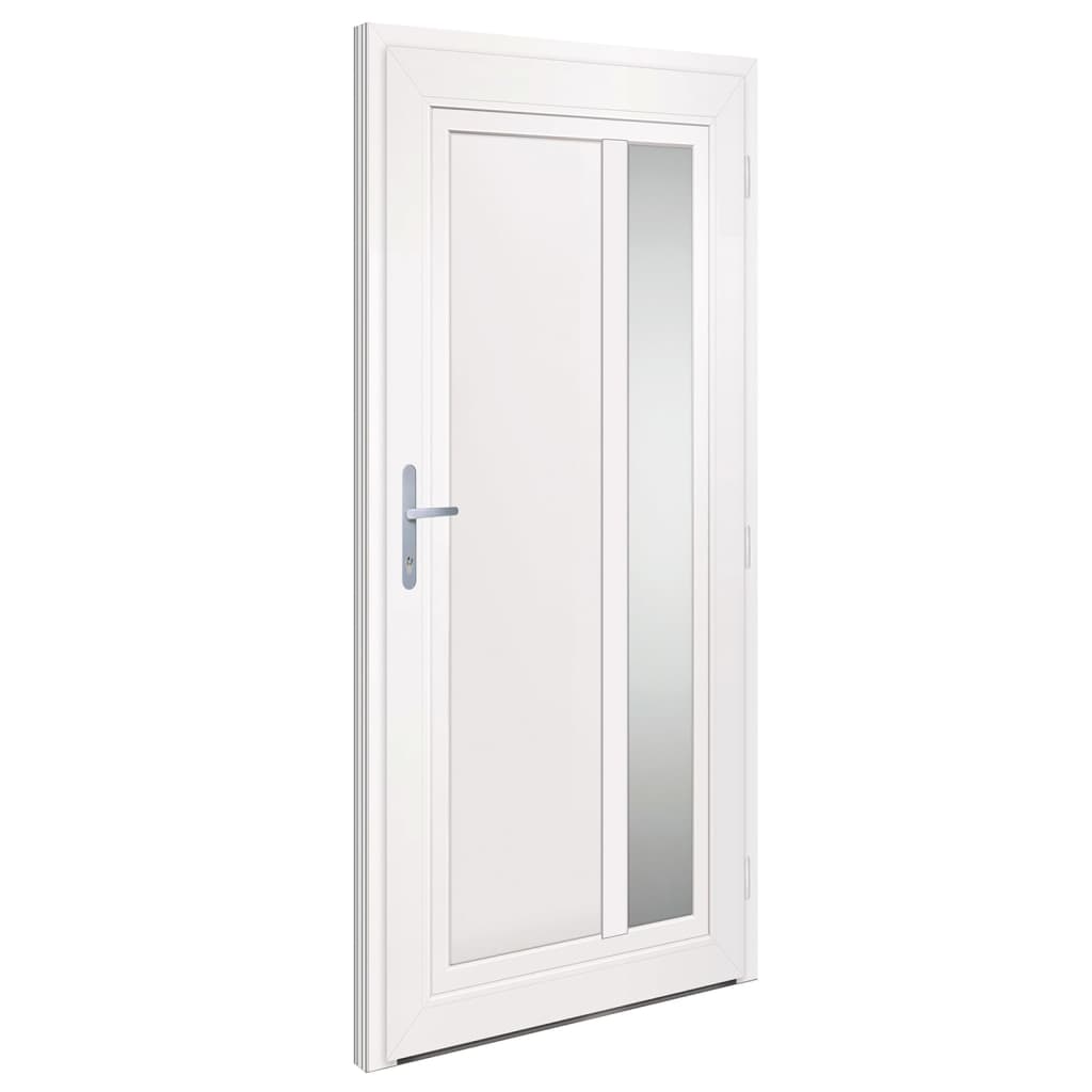 vidaXL Drzwi wejściowe, białe, 98x200 cm, PVC