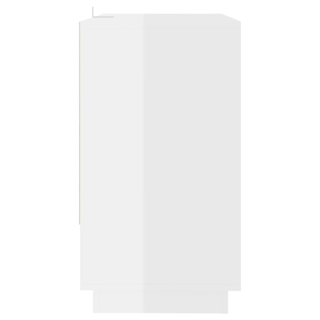 vidaXL Szafka na wysoki połysk, biała, 70 x 41 x 75 cm, płyta wiórowa