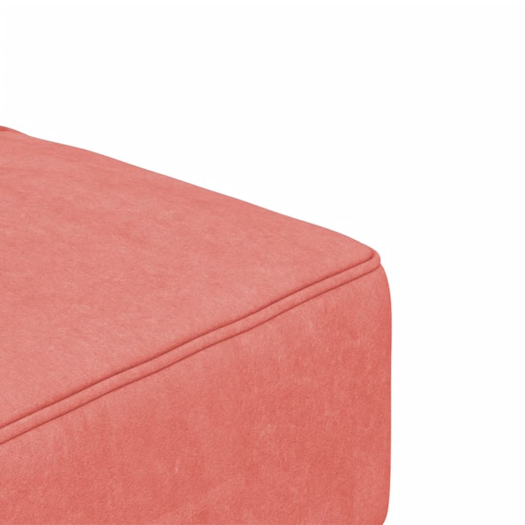 vidaXL 2-osobowa kanapa, 2 poduszki, różowa, aksamitna