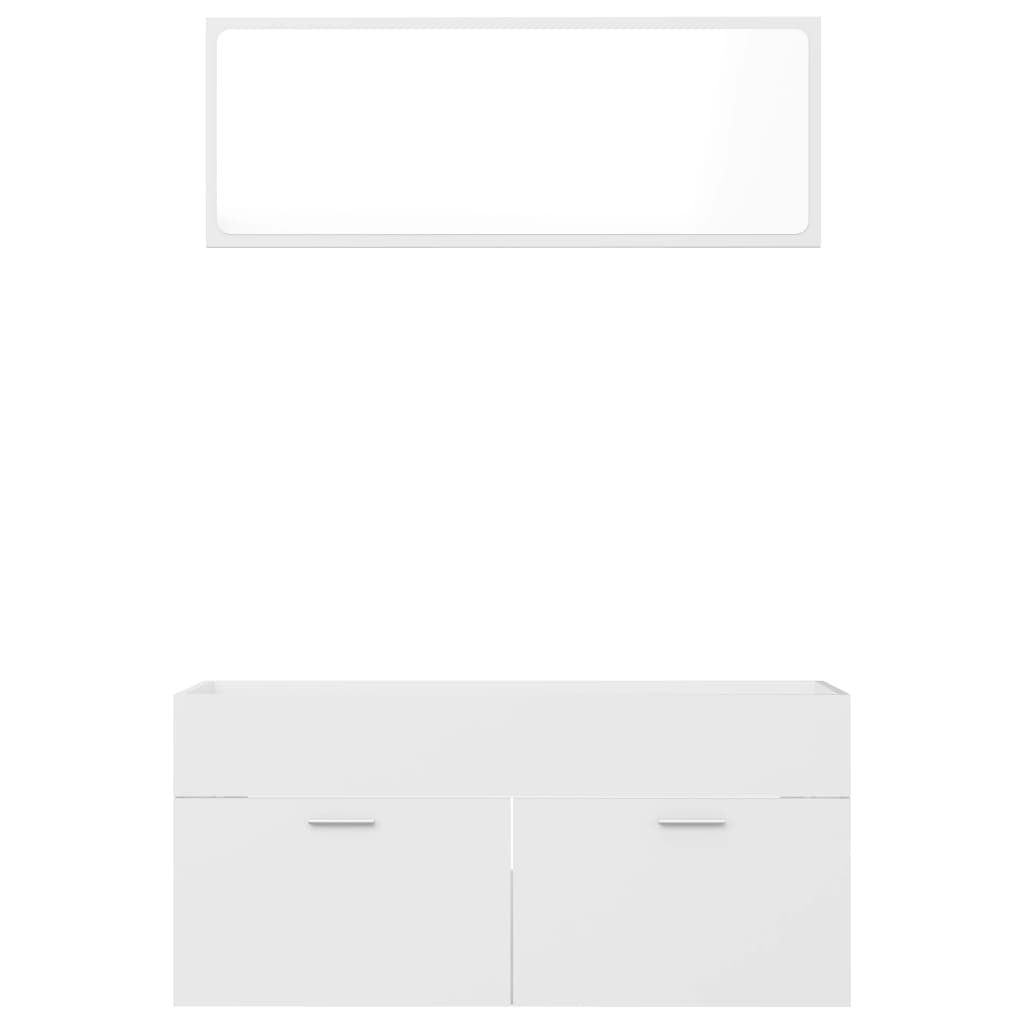 vidaXL 2-częściowy zestaw mebli łazienkowych, biały, płyta wiórowa