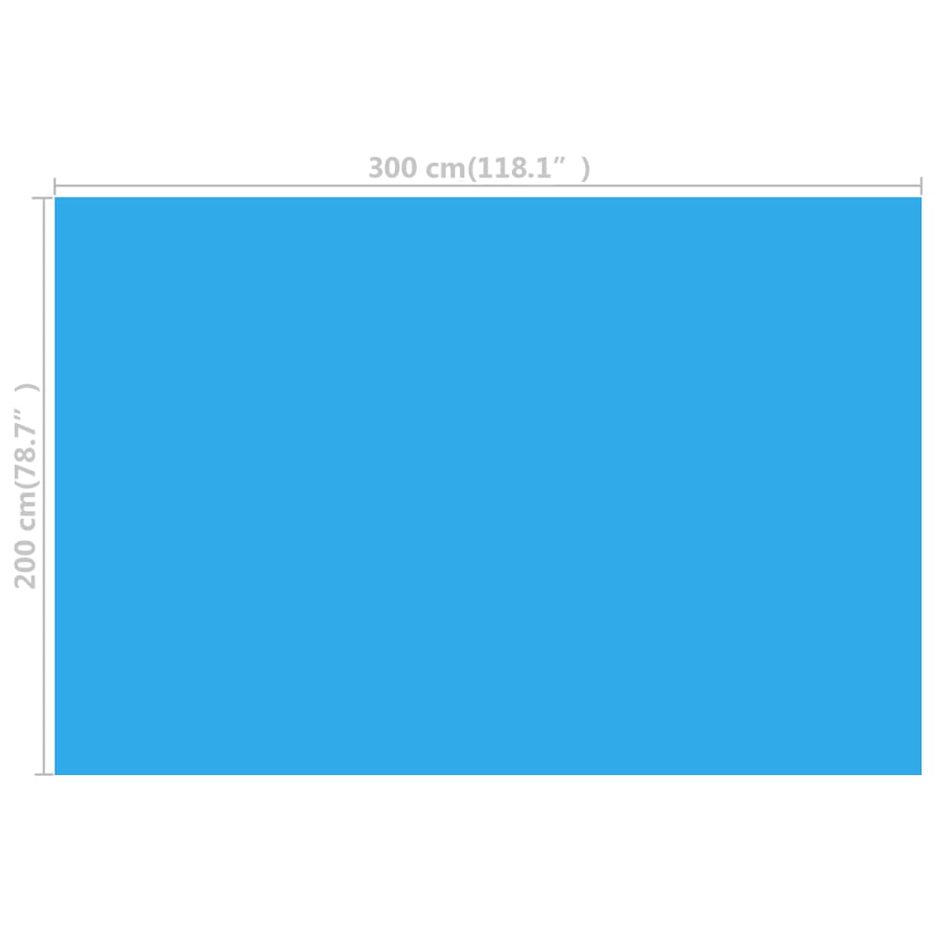 vidaXL Plandeka na prostokątny basen, 300 x 200 cm, PE, niebieska