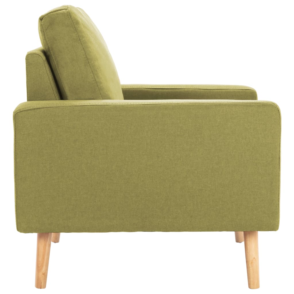 vidaXL Fotel, zielony, tapicerowany tkaniną