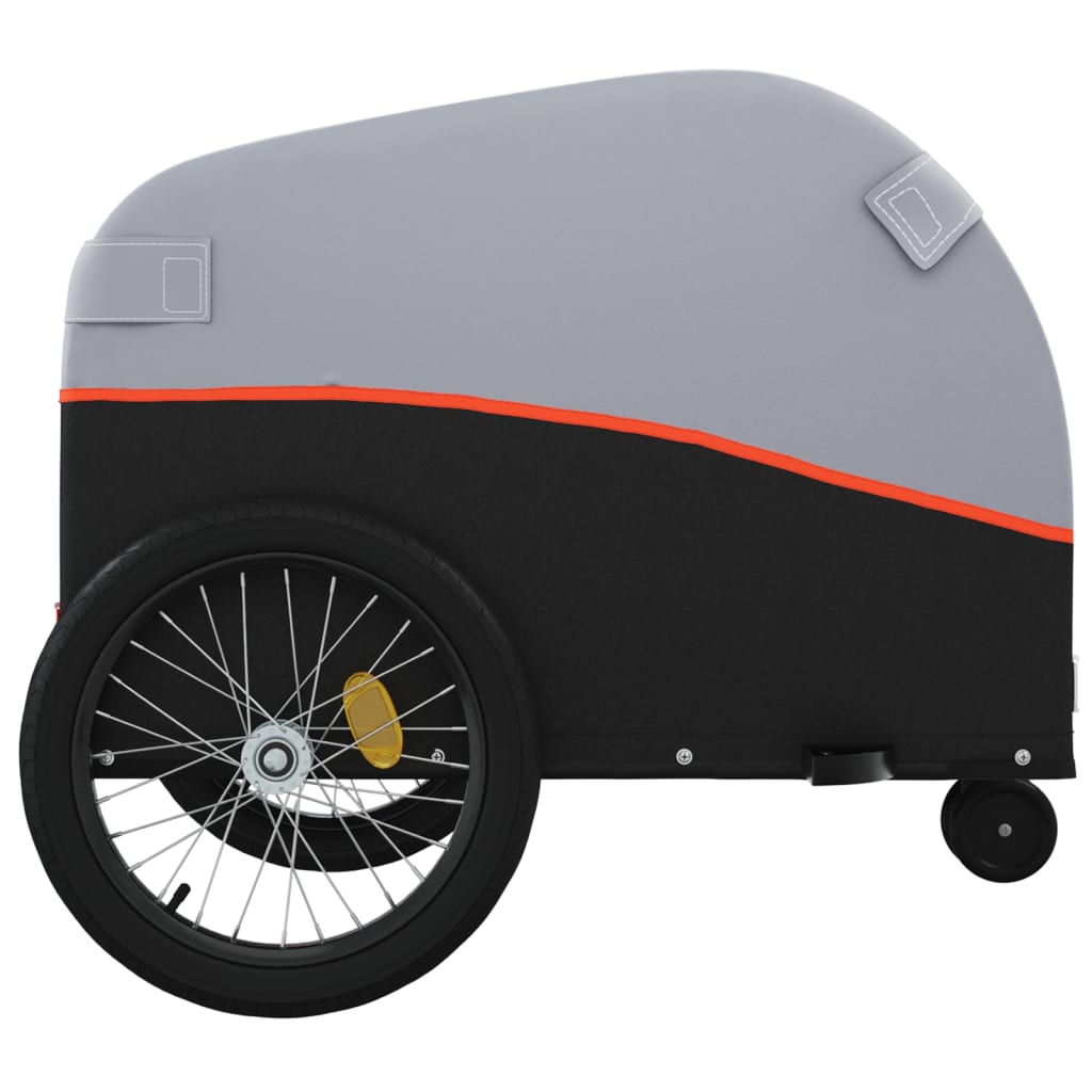 vidaXL Przyczepka rowerowa, czarno-pomarańczowa, 30 kg, żelazo