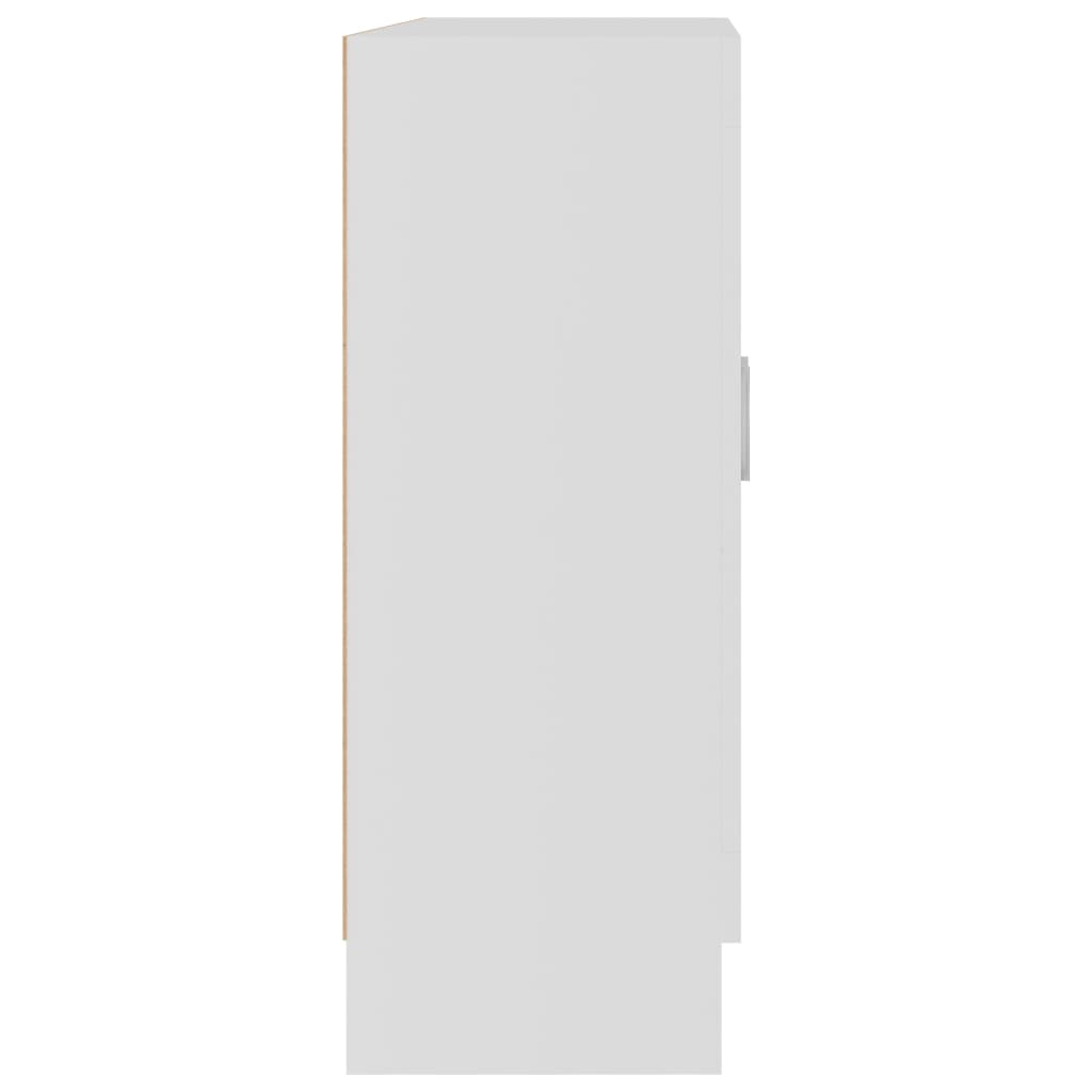 vidaXL Witryna, biała, 82,5x30,5x80 cm, materiał drewnopochodny