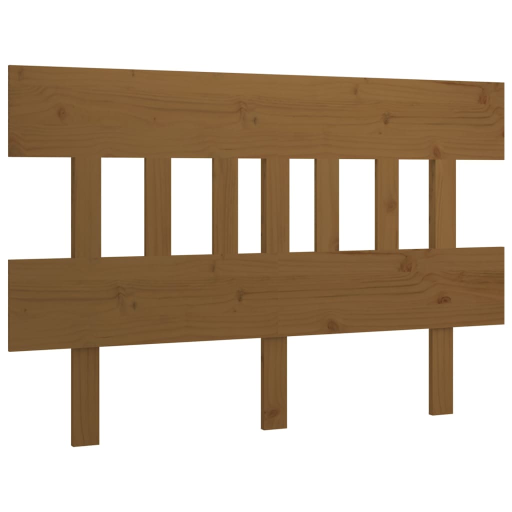 vidaXL Wezgłowie łóżka, miodowy brąz, 123,5x3x81 cm, drewno sosnowe