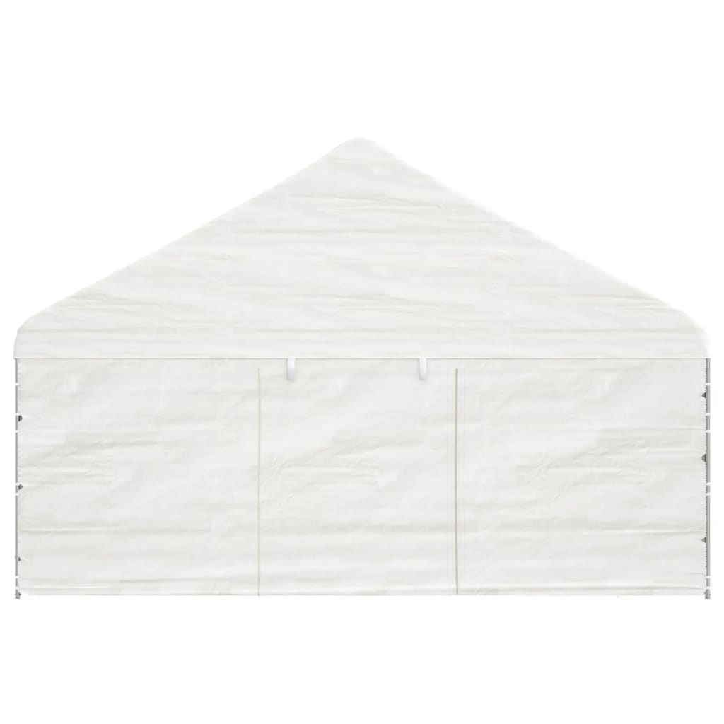 vidaXL Namiot ogrodowy z dachem, biały, 4,46x5,88x3,75 m, polietylen