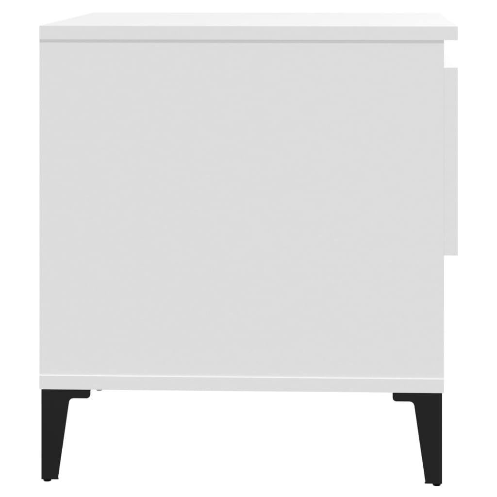 vidaXL Stolik boczny, biały, 50x46x50 cm, materiał drewnopochodny