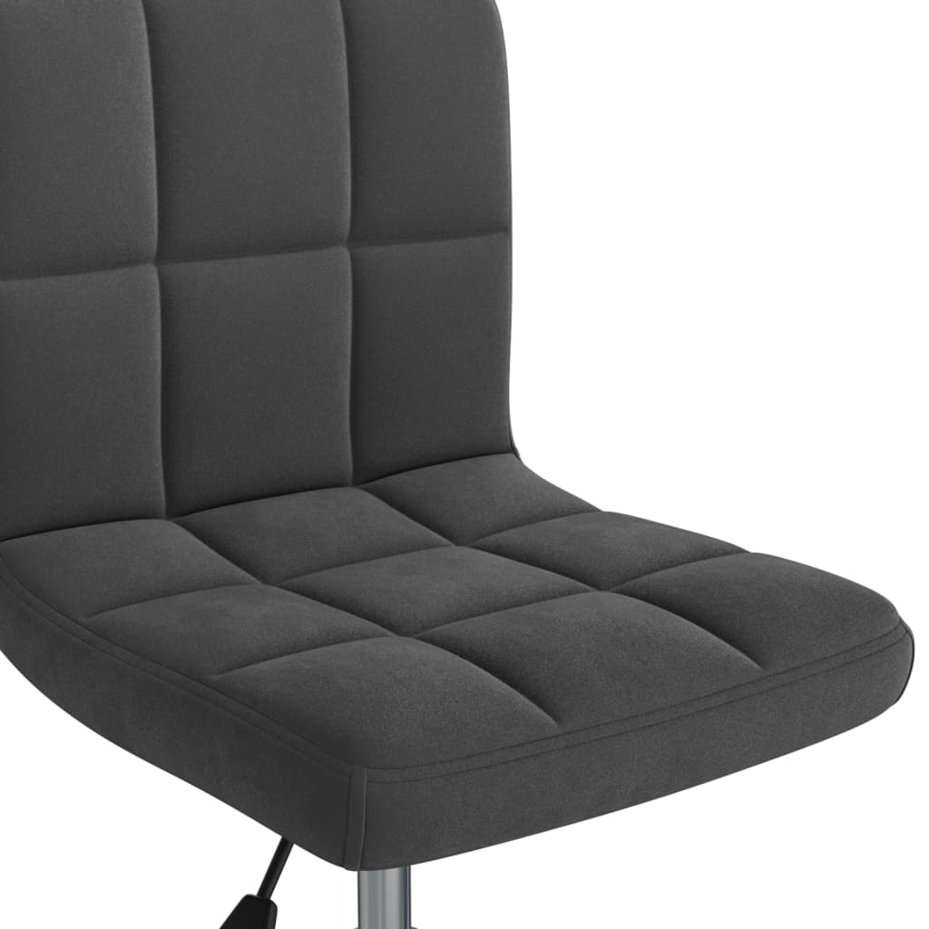 vidaXL Obrotowe krzesło stołowe, czarne, tapicerowane aksamitem