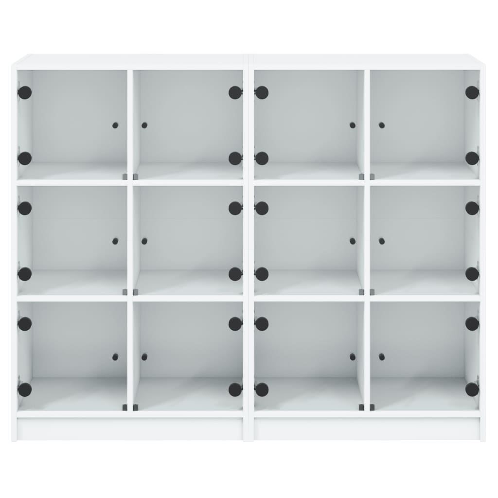 vidaXL Biblioteczka z drzwiczkami, biała, 136x37x109 cm