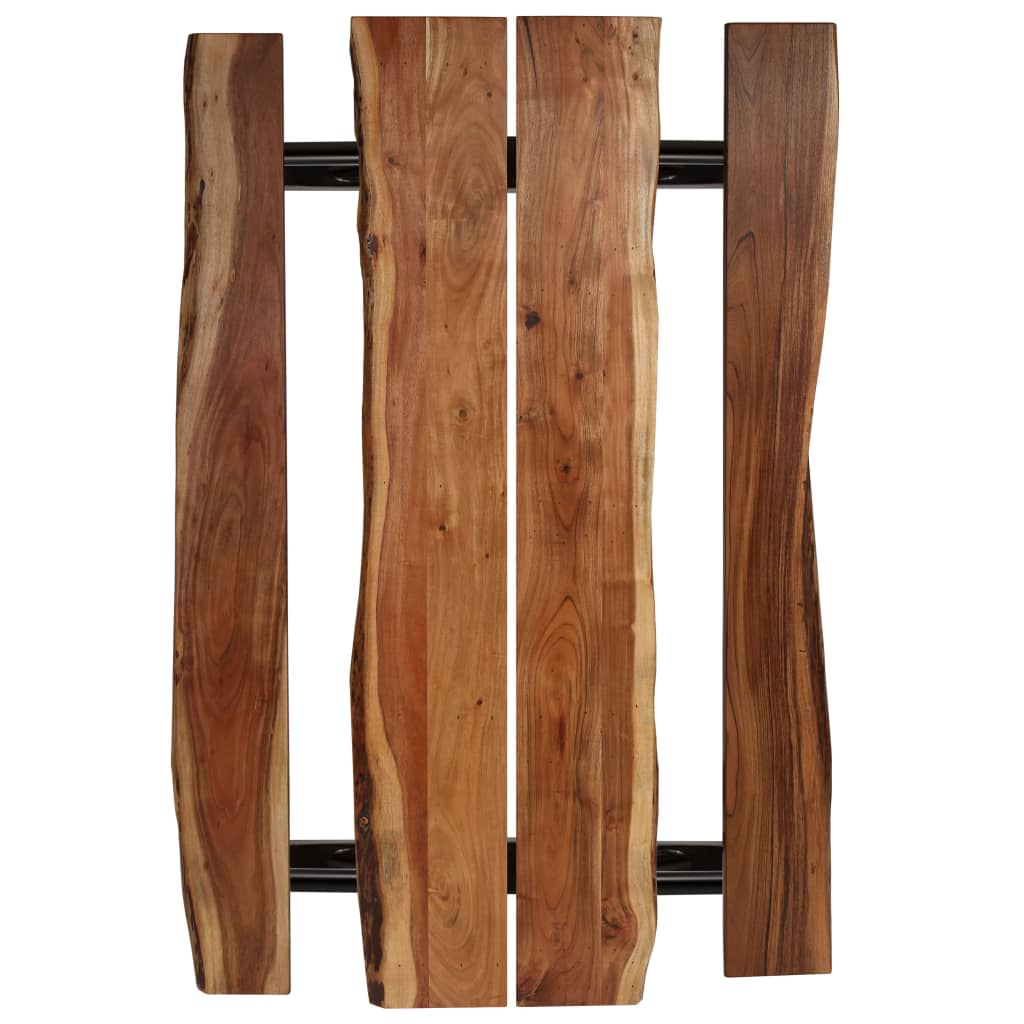 vidaXL Stół barowy z ławkami, lite drewno akacjowe, 180x50x107 cm