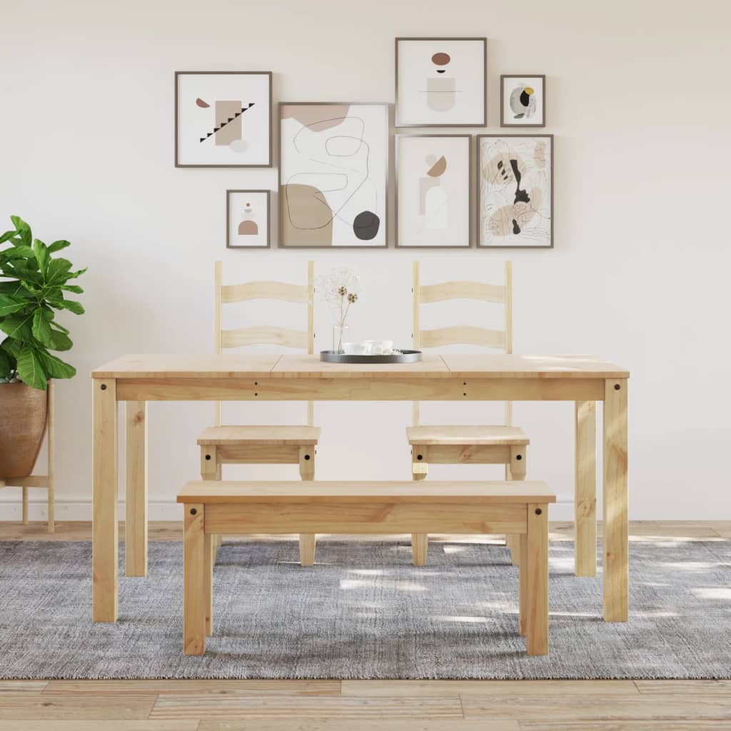 vidaXL Ławka stołowa Panama, 105x30x45 cm, lite drewno sosnowe