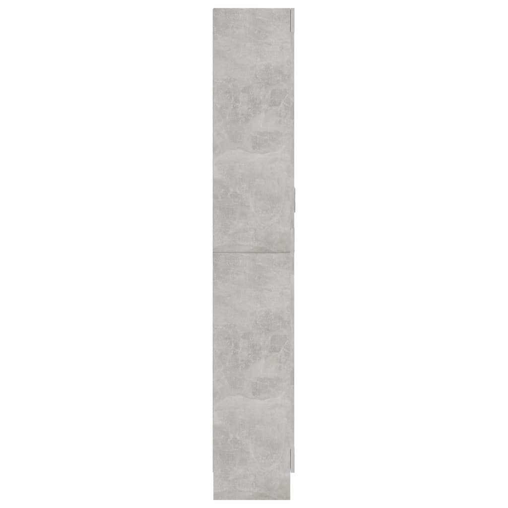 vidaXL Witryna, szarość betonu, 82,5x30,5x185,5 cm, płyta wiórowa