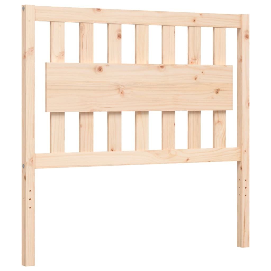 vidaXL Rama łóżka z wezgłowiem, 100x200 cm, lite drewno