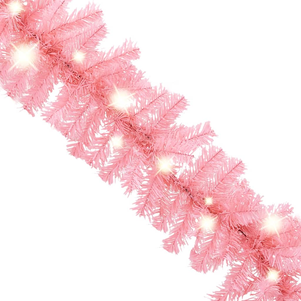 vidaXL Girlanda świąteczna z lampkami LED, 10 m, różowa