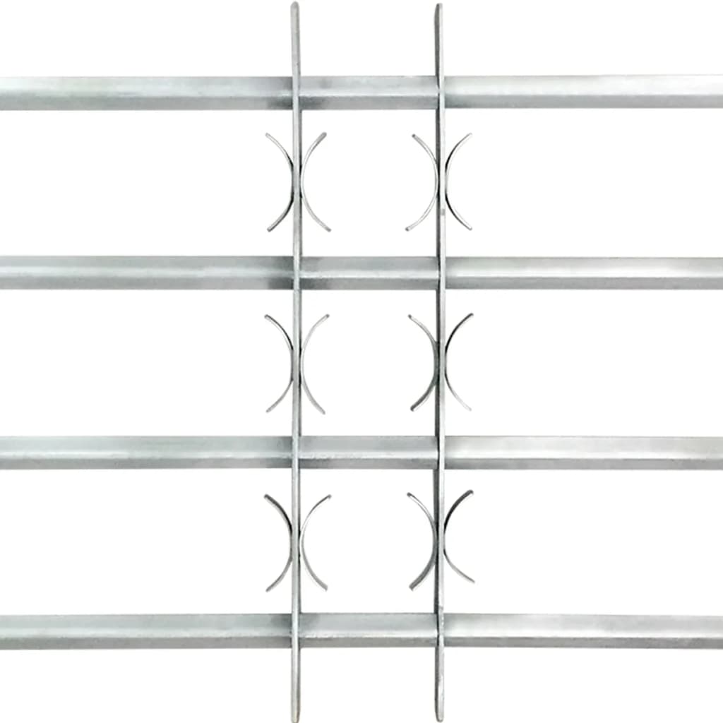 vidaXL Krata na okno z regulacją, 4 metalowe pręty, 1000-1500 mm