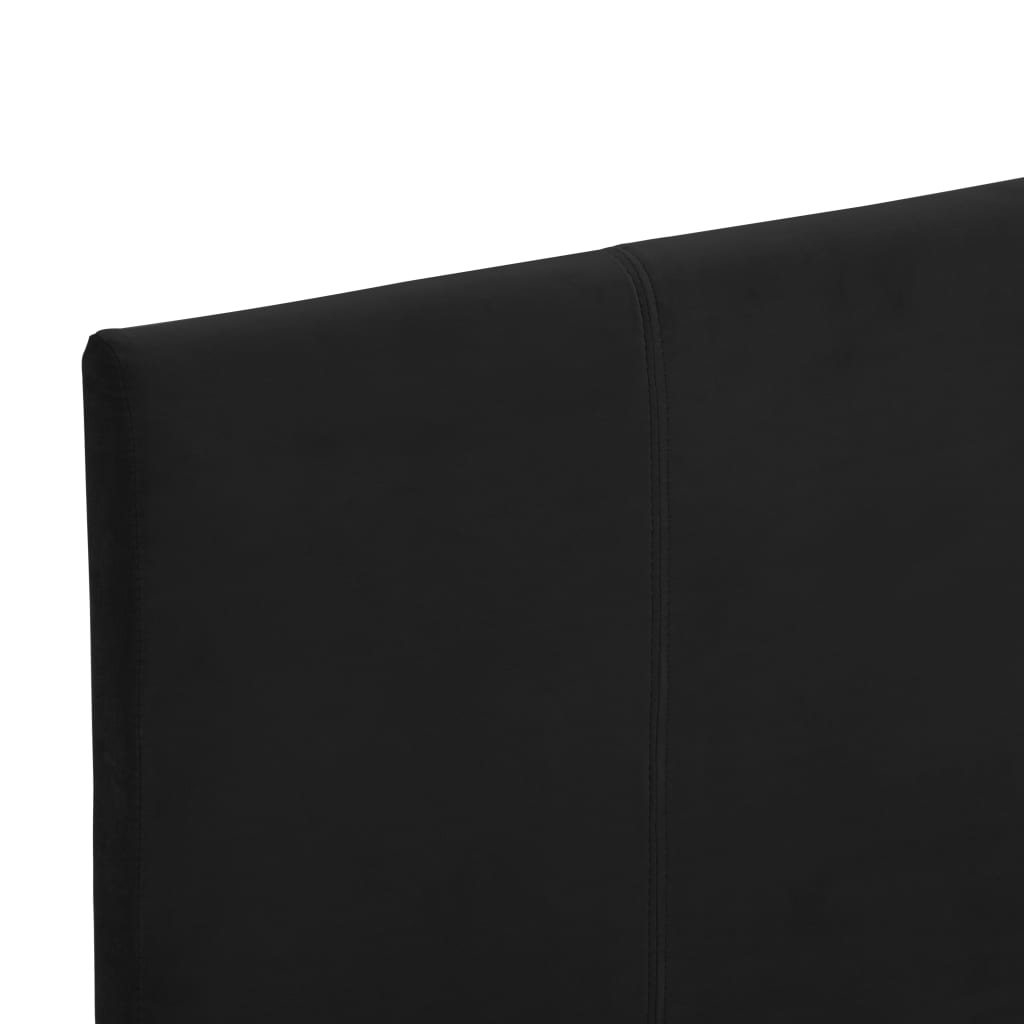 vidaXL Rama łóżka, czarna, tapicerowana tkaniną, 90 x 200 cm