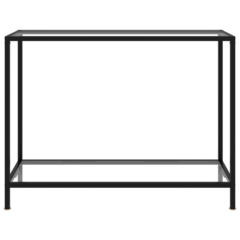 vidaXL Stolik konsolowy, przezroczysty, 100x35x75 cm, szkło hartowane