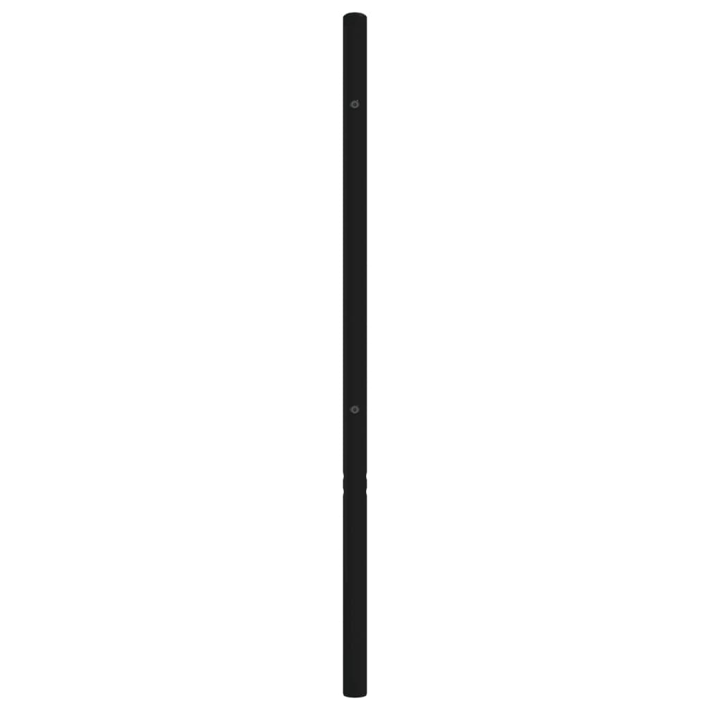 vidaXL Metalowe wezgłowie, czarne, 80 cm