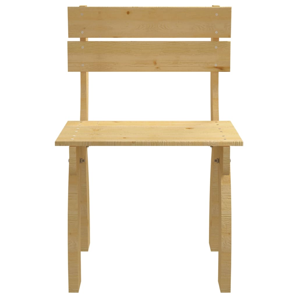 vidaXL Krzesło z oparciem z drewna sosnowego
