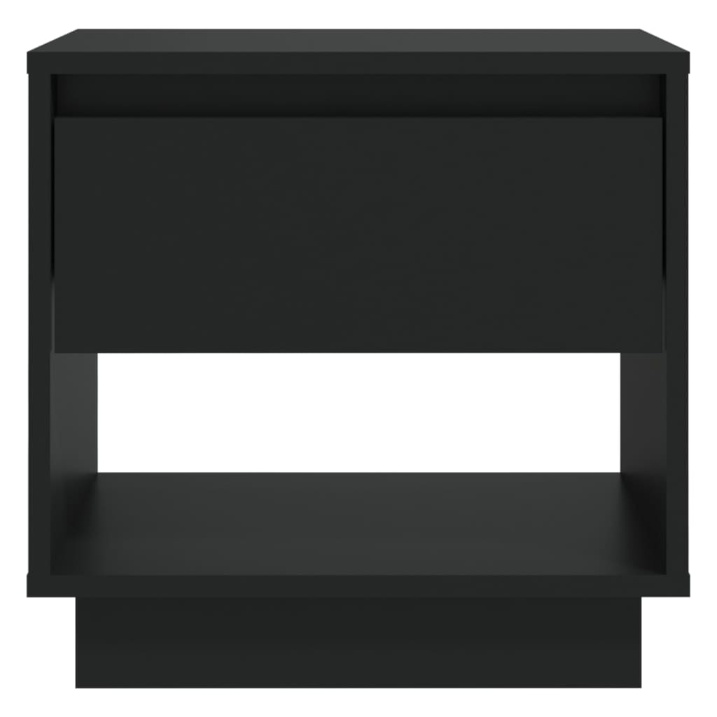 vidaXL Szafka nocna, czarna, 45x34x44 cm, płyta wiórowa