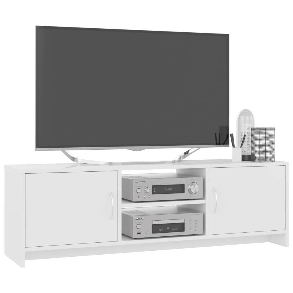 vidaXL Szafka pod telewizor, biała, wysoki połysk, 120x30x37,5 cm
