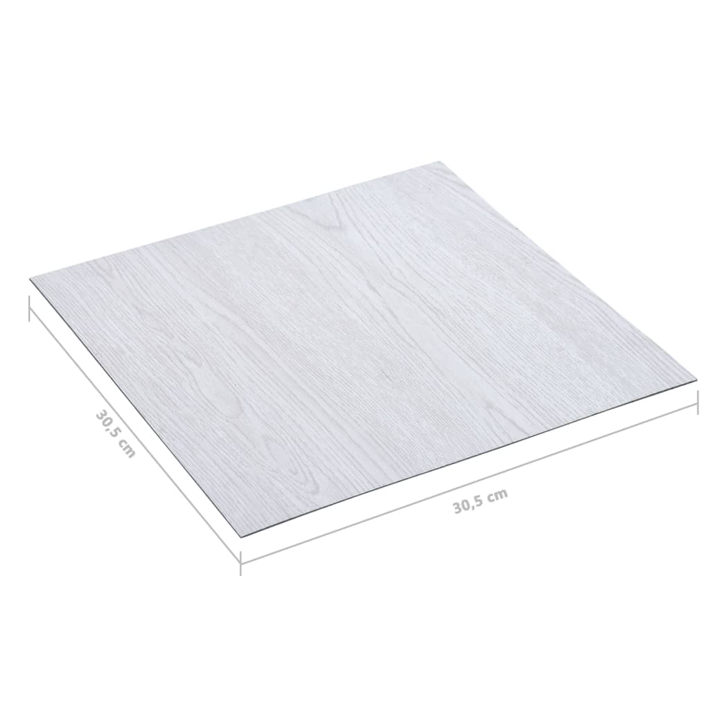 vidaXL Samoprzylepne panele podłogowe, 20 szt., PVC, 1,86 m², białe