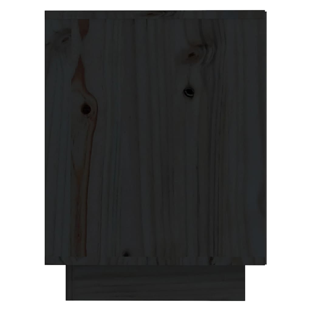vidaXL Szafka na buty, czarna, 110x34x45 cm, lite drewno sosnowe