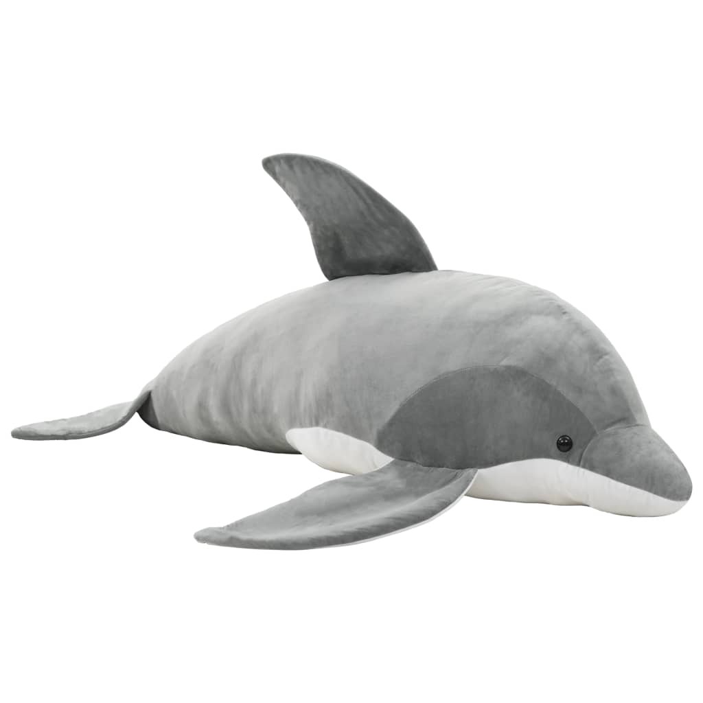 vidaXL Pluszowy delfin przytulanka, szary