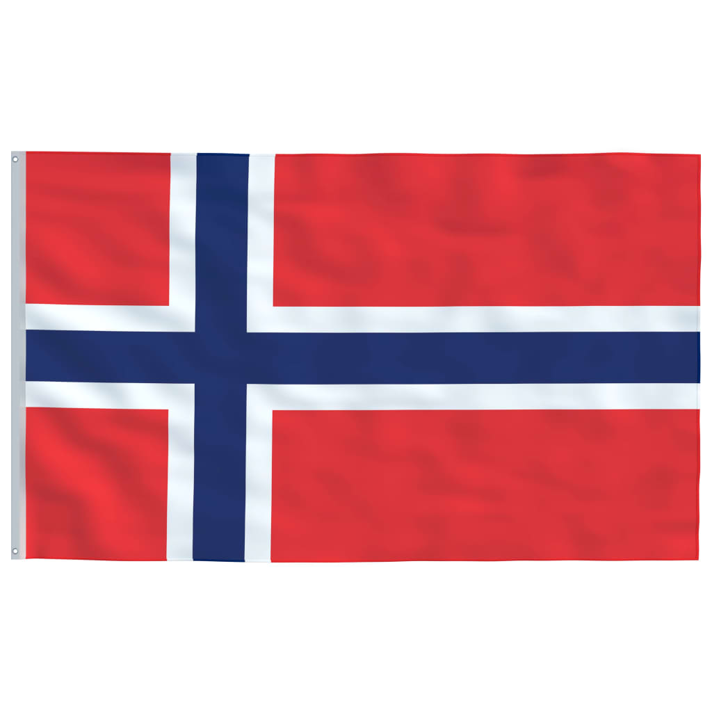 vidaXL Flaga Norwegii z aluminiowym masztem, 6,2 m