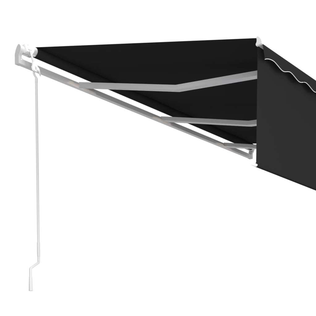 vidaXL Automatycznie zwijana markiza z zasłoną, 6x3 m, antracytowa