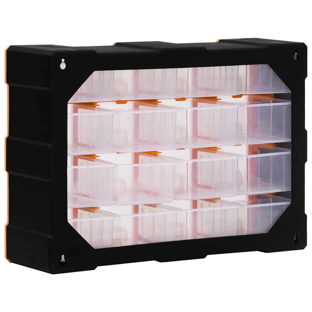 vidaXL Organizer z 16 średnimi szufladkami, 52x16x37 cm
