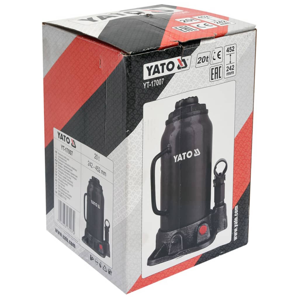 YATO Hydrauliczny podnośnik butelkowy 20 T, YT-17007