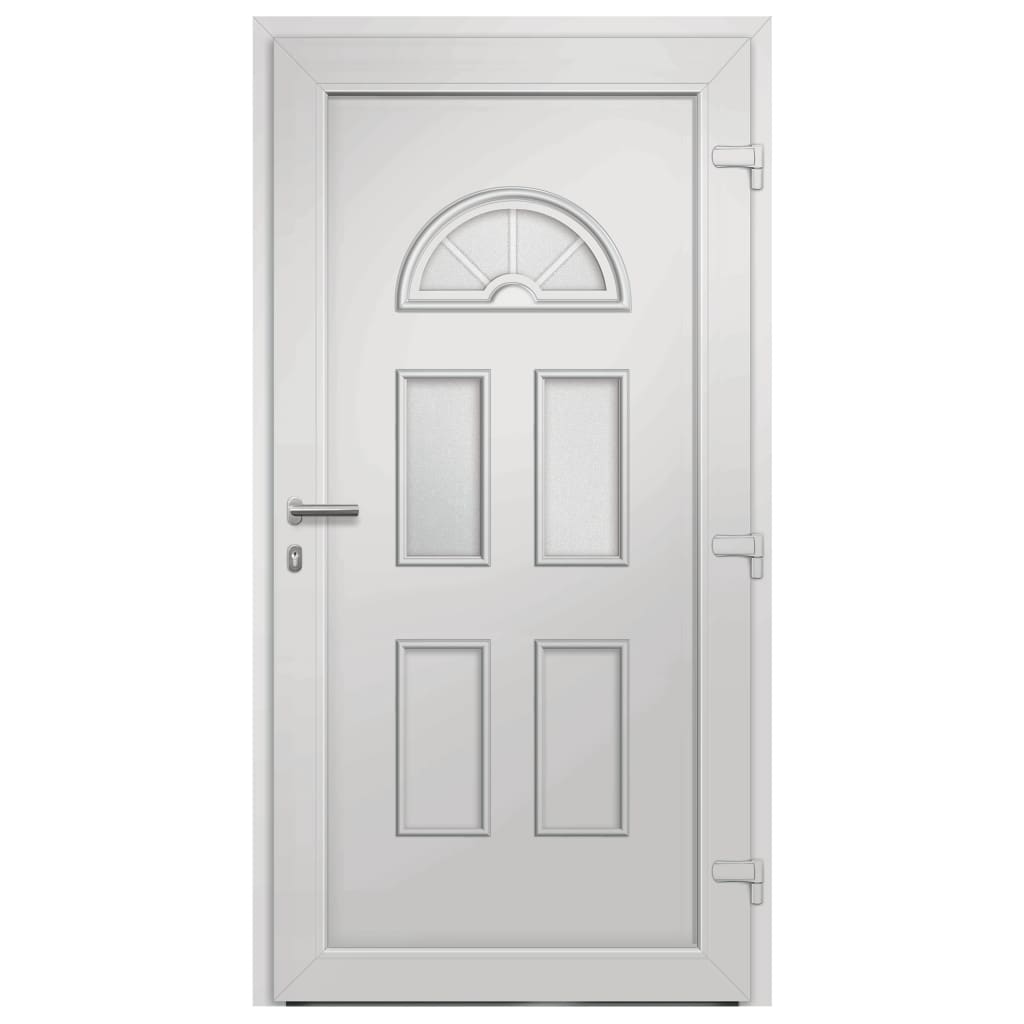 vidaXL Drzwi wejściowe zewnętrzne, białe, 88 x 190 cm