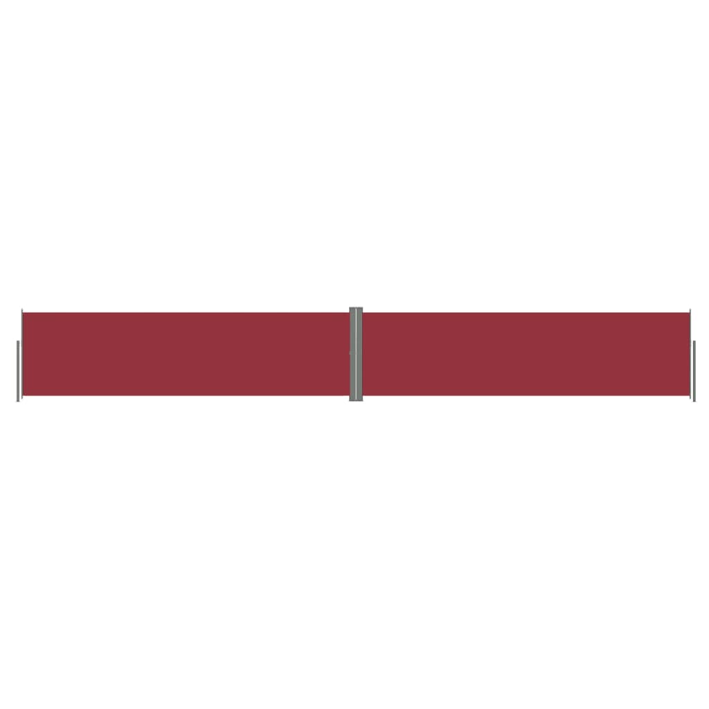 vidaXL Zwijana markiza boczna, czerwona, 140 x 1000 cm