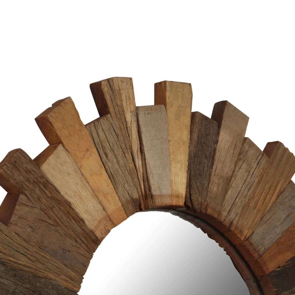 vidaXL Lustro ścienne z ramą z drewna odzyskanego, 70 cm
