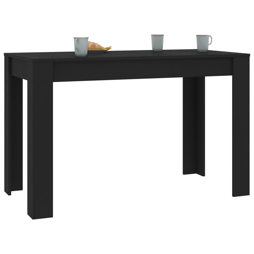 vidaXL Stół jadalniany, czarny, 120x60x76 cm, materiał drewnopochodny