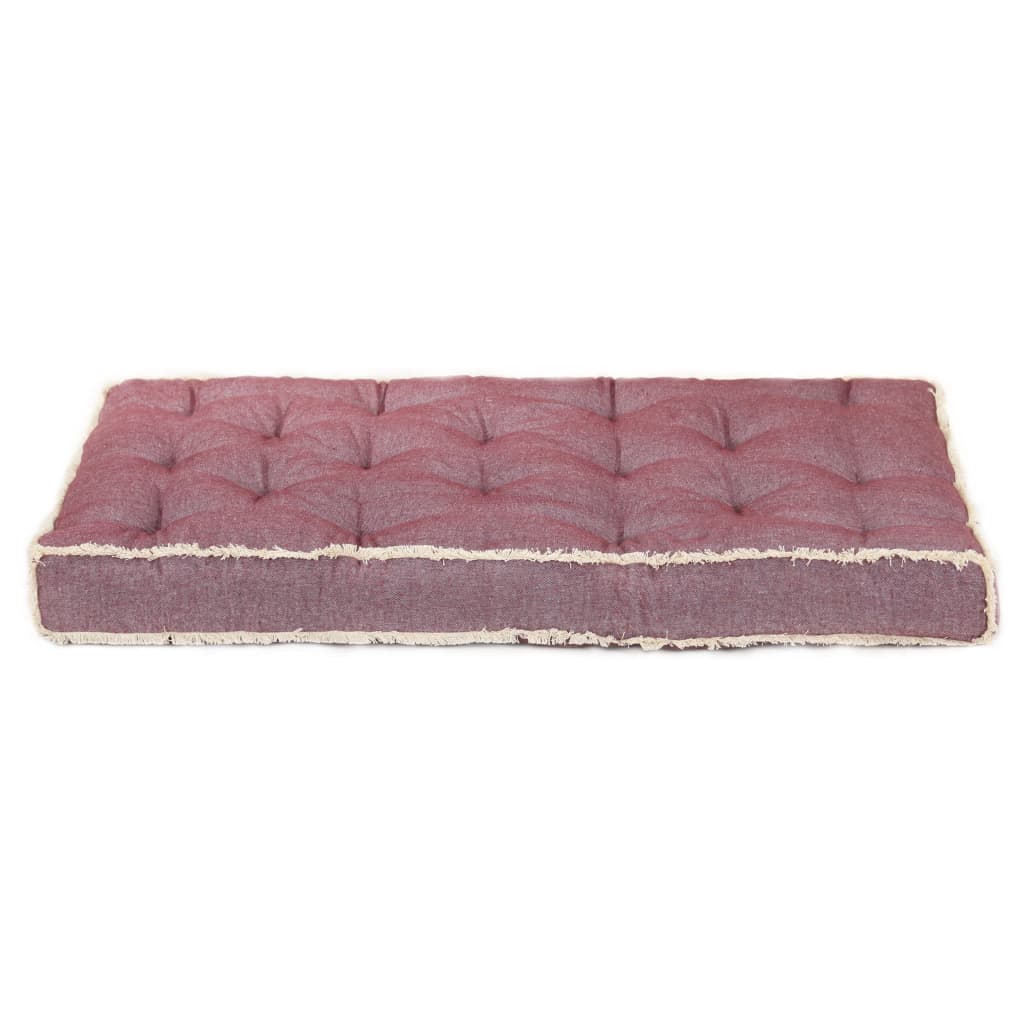 vidaXL Poduszka na sofę z palet, czerwień burgundowa, 120x80x10 cm