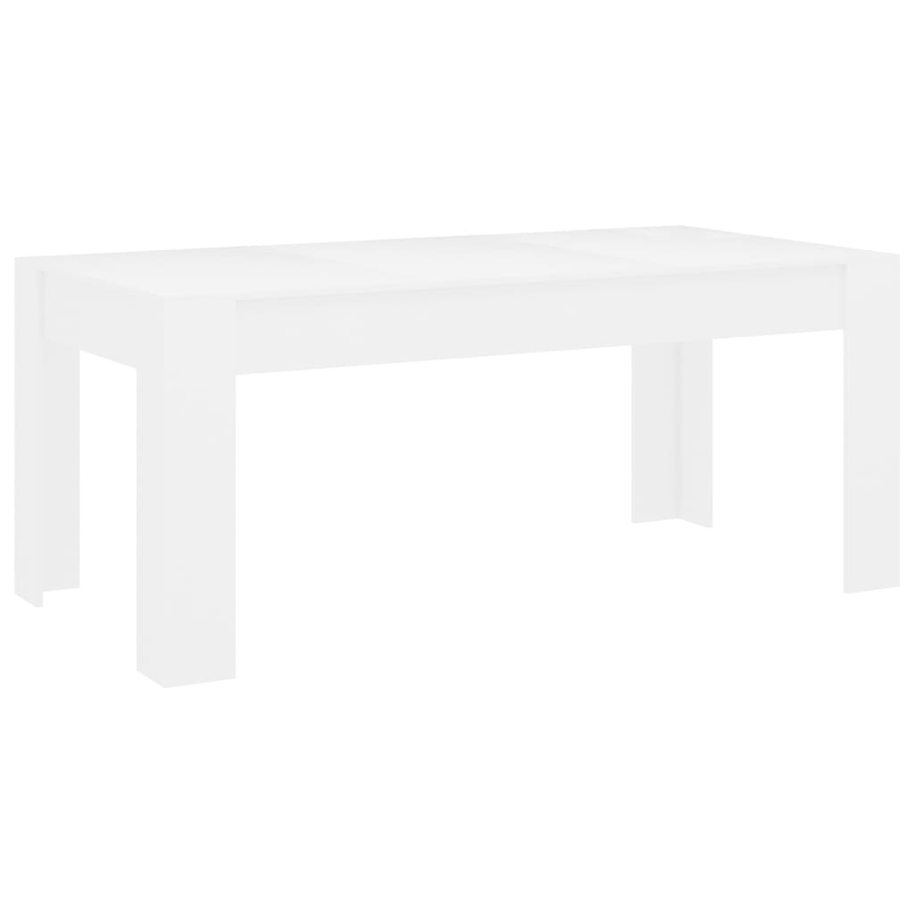 vidaXL Stół jadalniany, biały, 180x90x76 cm, materiał drewnopochodny