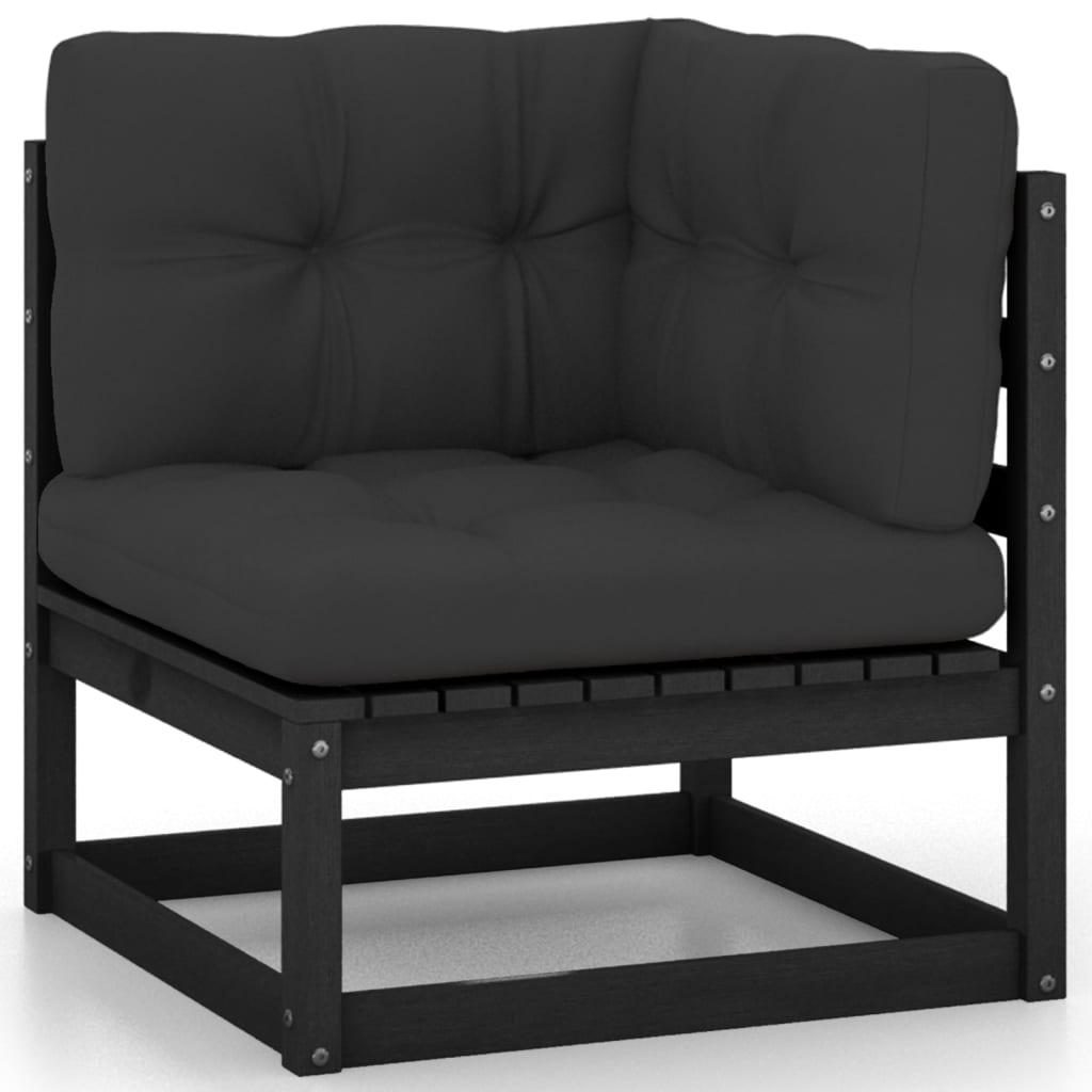 vidaXL 4-osobowa sofa ogrodowa z poduszkami, lite drewno sosnowe