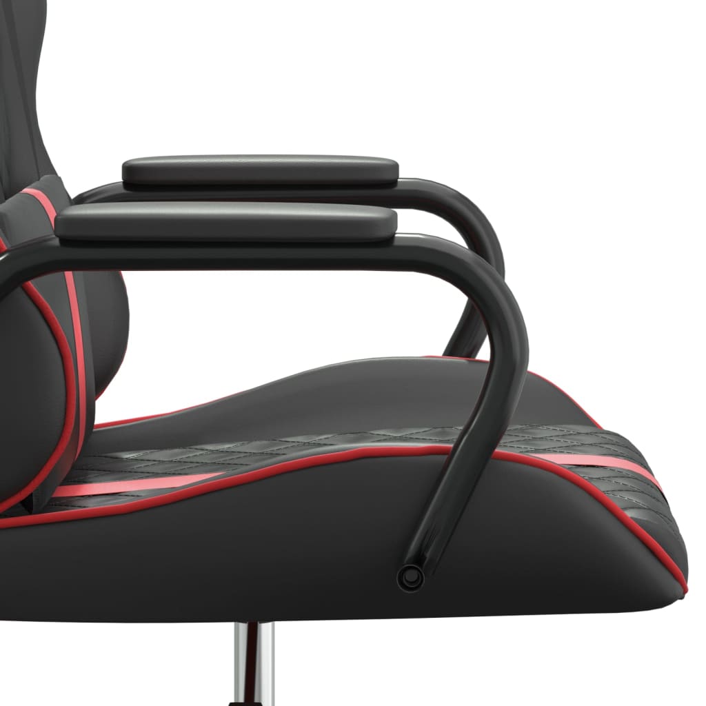 vidaXL Fotel gamingowy, czarno-czerwony, sztuczna skóra