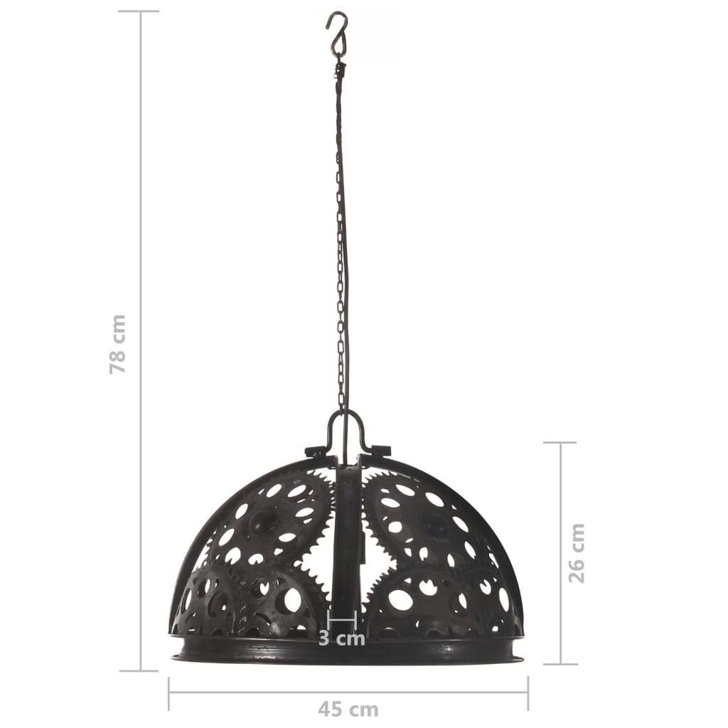 vidaXL Lampa wisząca w industrialnym stylu, 45 cm, E27